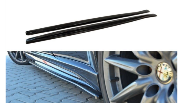 Lip Spoiler Alfa Romeo 159 Ti Side Skirts Gloss Black