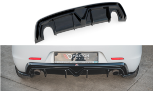 Lip Spoiler Alfa Romeo Giulietta Facelift Rear Valance Exhaust on both sides version Gloss Black
