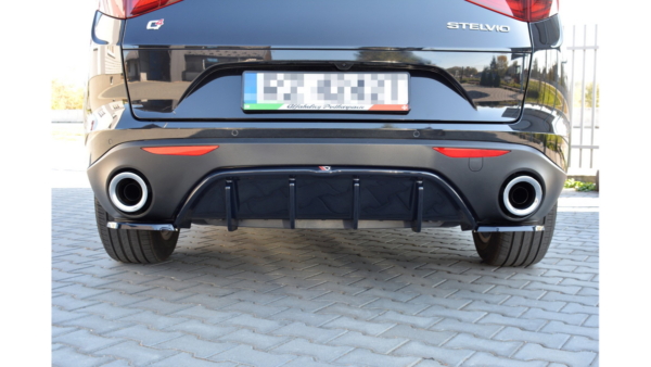 Lip Spoiler Alfa Romeo Stelvio Rear Valance Gloss Black