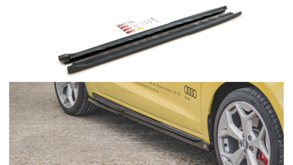 Lip Spoiler Audi A1 GB S-Line Side Skirts Gloss Black