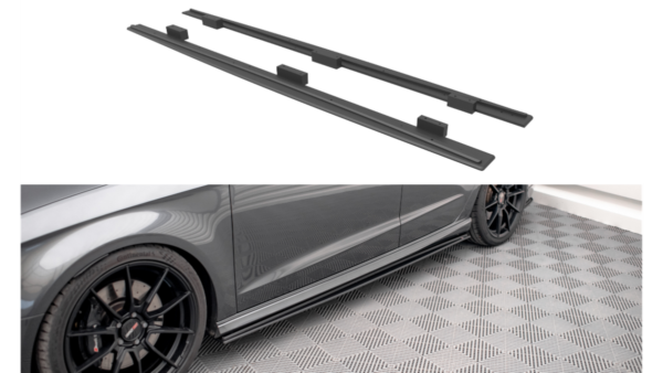 Lip Spoiler Audi A3 8V Facelift S-Line Side Skirts Street Pro Black