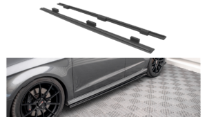 Lip Spoiler Audi A3 8V Facelift S-Line Side Skirts Street Pro Black-Red