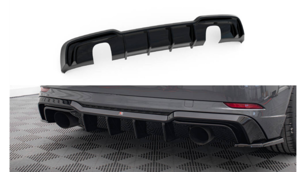 Lip Spoiler Audi A3 8V Facelift S-Line Rear Valance Exhaust on one side version