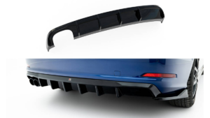 Lip Spoiler Audi A3 8V Facelift Rear Valance Version with double exhaust tip