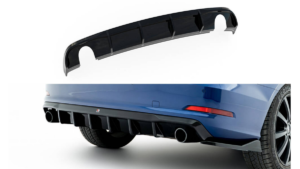 Lip Spoiler Audi A3 8V Facelift Rear Valance Version with single exhaust tips