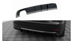 Lip Spoiler Audi A3 8V Facelift Rear Valance Exhaust on both sides version