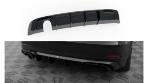 Lip Spoiler Audi A3 8V Facelift Rear Valance Exhaust on one side version
