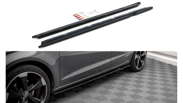 Lip Spoiler Audi A3 8V Side Skirts Gloss Black