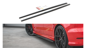 Lip Spoiler Audi A3 8V Side Skirts v.1 Gloss Black