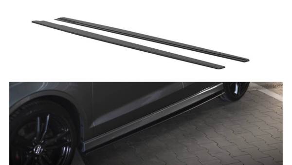 Lip Spoiler Audi A3 8V S-Line Side Skirts Street Pro Black-Red