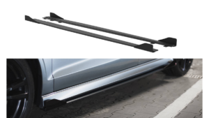 Lip Spoiler Audi A3 8V S-Line Side Skirts Street Pro Black-Red + Gloss Flaps