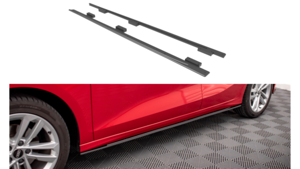 Lip Spoiler Audi A3 8Y Side Skirts Street Pro Black
