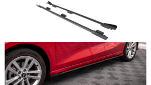 Lip Spoiler Audi A3 8Y Side Skirts Street Pro Black + Gloss Flaps