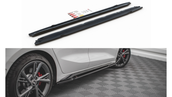 Lip Spoiler Audi A3 8Y S-Line Side Skirts Gloss Black
