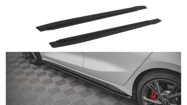 Lip Spoiler Audi A3 8Y S-Line Side Skirts Street Pro Black-Red