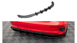 Lip Spoiler Audi A3 8Y Rear Valance Black + Gloss Flaps