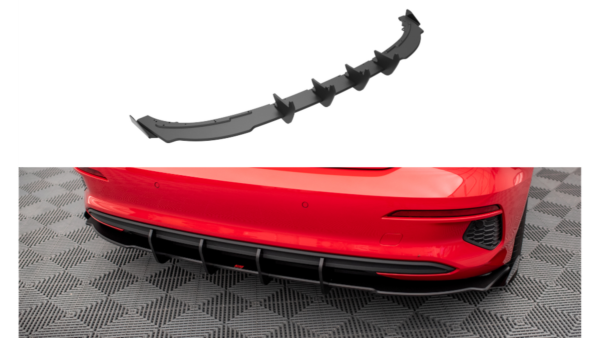 Lip Spoiler Audi A3 8Y Rear Valance Red + Gloss Flaps