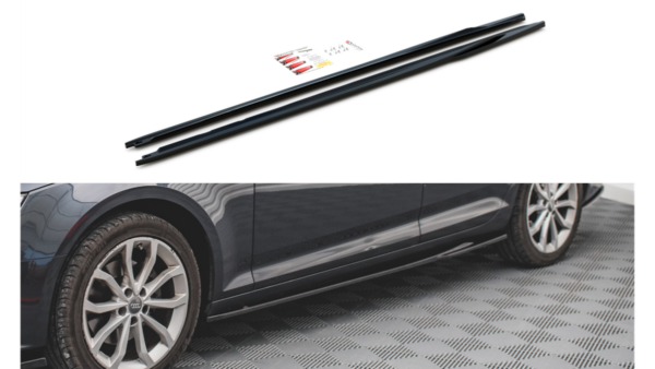 Lip Spoiler Audi A4 B9 Avant Side Skirts Gloss Black