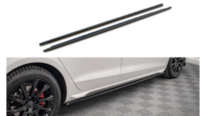 Lip Spoiler Audi A4 B9 Facelift Side Skirts Gloss Black