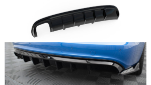 Lip Spoiler Audi A4 S-Line B8 Rear Valance Version with a double exhaust tip on one side