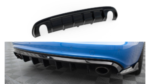 Lip Spoiler Audi A4 S-Line B8 Rear Valance Version with single exhaust tips