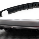 Lip Spoiler Audi A4 S-line B9 Rear Valance Version with a double exhaust tip on one side