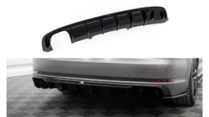 Lip Spoiler Audi A4 S-line B9 Rear Valance Version with a double exhaust tip on one side