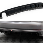 Lip Spoiler Audi A4 S-line B9 Rear Valance Version with a single exhaust tip on one side