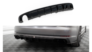 Lip Spoiler Audi A4 S-line B9 Rear Valance Version with a single exhaust tip on one side