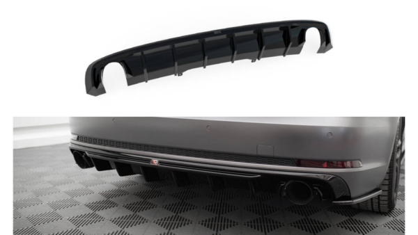 Lip Spoiler Audi A4 S-line B9 Rear Valance Version with single exhaust tips