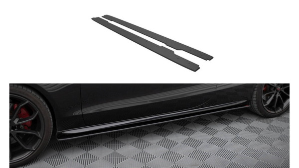 Lip Spoiler Audi A5 8T Facelift Side Skirts Street Pro Black
