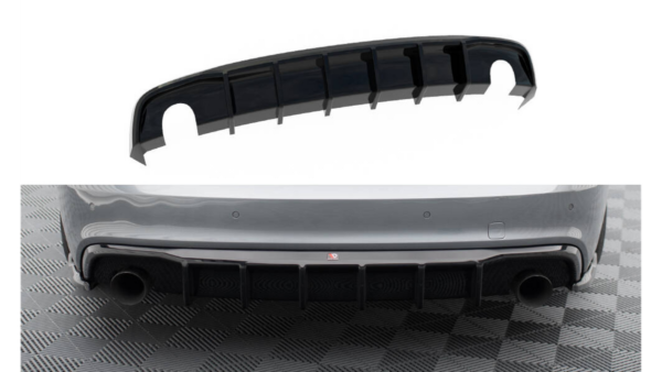Lip Spoiler Audi A5 8T Facelift S-Line Rear Valance Exhaust on both sides version