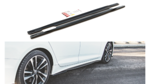 Lip Spoiler Audi A5 F5 Facelift S-Line Side Skirts Gloss Black
