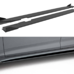 Side Skirts Audi A5 F5 Sportback Facelift Street Pro Black + Gloss Flaps