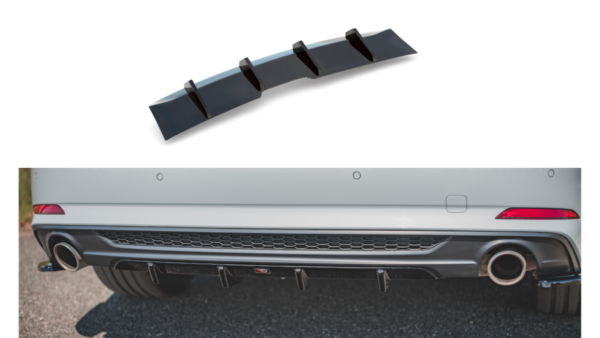 Lip Spoiler Audi A5 F5 Sportback S-Line Rear Gloss Black