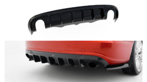 Lip Spoiler Audi A5 S-Line 8T Rear Valance Version with single exhaust tips