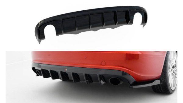 Lip Spoiler Audi A5 S-Line 8T Rear Valance Version with single exhaust tips