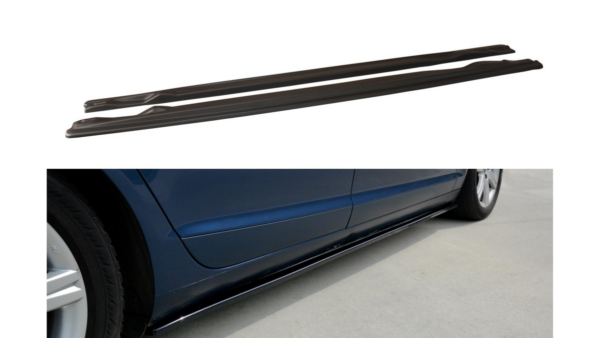 Lip Spoiler Audi A6 C6 S-Line Side Skirts Gloss Black