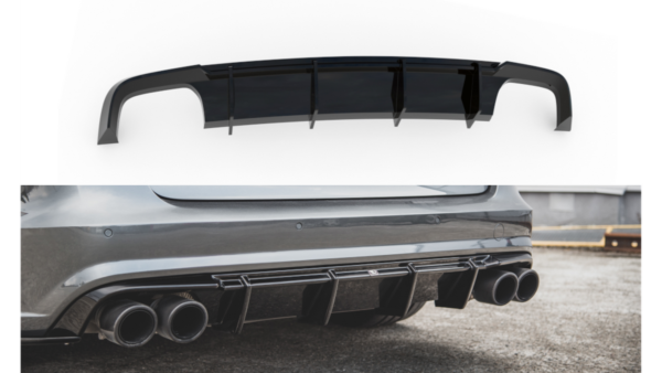 Lip Spoiler Audi A6 C7 Facelift S-Line Rear Valance Gloss Black