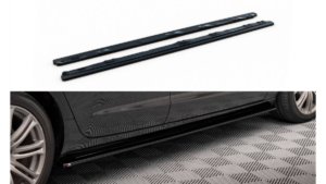 Lip Spoiler Audi A6 C7 Side Skirts v.1 Gloss Black
