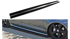 Lip Spoiler Audi A6 C7 S-Line Side Skirts Gloss Black