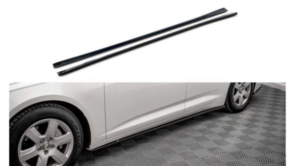 Lip Spoiler Audi A6 C8 Side Skirts Gloss Black