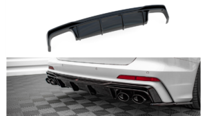 Lip Spoiler Audi A6 C8 S-Line Rear Valance Gloss Black