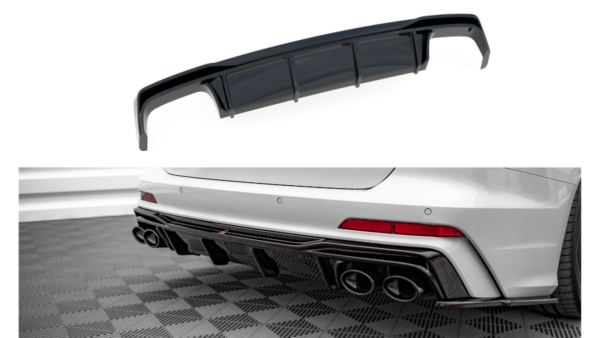 Lip Spoiler Audi A6 C8 S-Line Rear Valance Gloss Black