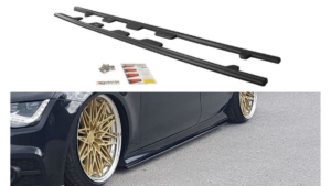 Lip Spoiler Audi A7 C7 S-Line Side Skirts Gloss Black