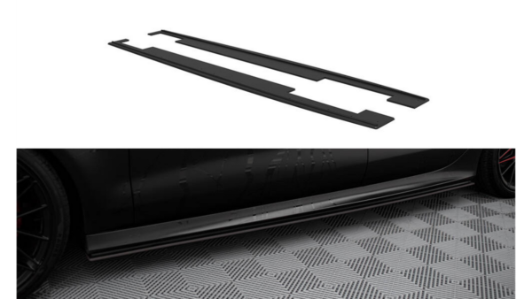 Lip Spoiler Audi A7 C7 S-Line Side Skirts Street Pro Black