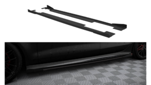 Lip Spoiler Audi A7 C7 S-Line Side Skirts Street Pro Black + Gloss Flaps