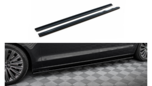 Lip Spoiler Audi A8 D4 Long Side Skirts Gloss Black