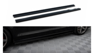 Lip Spoiler Audi A8 D4 Side Skirts Gloss Black