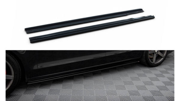 Lip Spoiler Audi A8 D4 Side Skirts Gloss Black